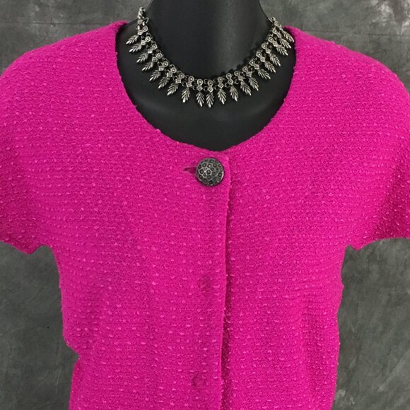 BEAUTIFUL St John knit pink jacket skirt suit size 6 - Picture 6 of 11